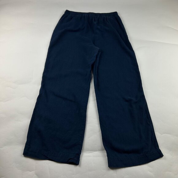 Briggs New York Washed Navy Linen Blend Wide Leg Lounge Pant L - Picture 6 of 7